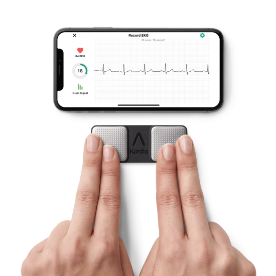 AliveCor KardiaMobile เครื่องตรวจคลื่นไฟฟ้าหัวใจ EKG แบบพกพา เชื่อมต่อสมาร์ทโฟน