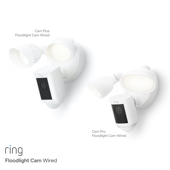 Ring Floodlight Cam Wired กล้องวงจรปิดอัจฉริยะ พร้อมไฟสปอตไลท์ สำหรับพื้นที่กลางแจ้งขนาดใหญ่