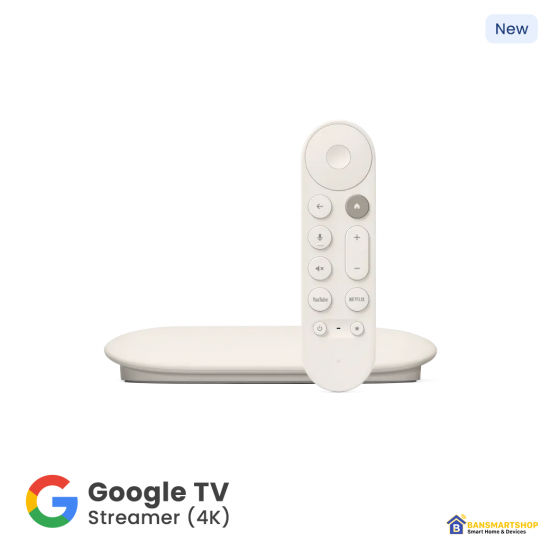 Google TV Streamer 4K (Porcelain) อุปกรณ์สตรีมคอนเทนต์กับโทรทัศน์ รองรับ Dolby Atoms