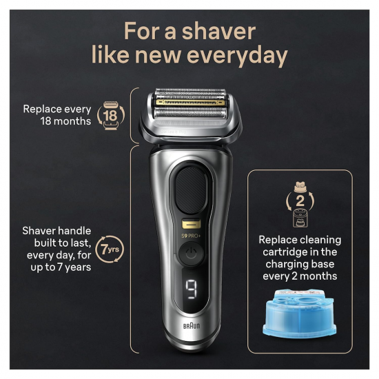 Braun Series 9 PRO+ เครื่องโกนหนวดไฟฟ้า Electric Razor for Men