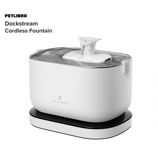 Petlibro Dockstream Cordless Fountain เครื่องให้น้ำแมวไร้สาย พร้อมแบตเตอรี่ในตัว Petlibro Dockstream Cordless Fountain เครื่องให้น้ำแมวไร้สาย พร้อมแบตเตอรี่ในตัว