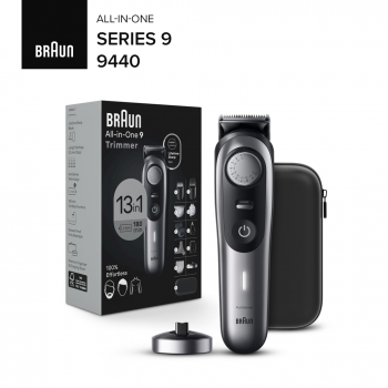 Braun All‑in‑One Men’s Shaving Kit Series 9 (9440) เครื่องโกนไฟฟ้า 13‑in‑1 ครบชุด ทั่วร่างกาย