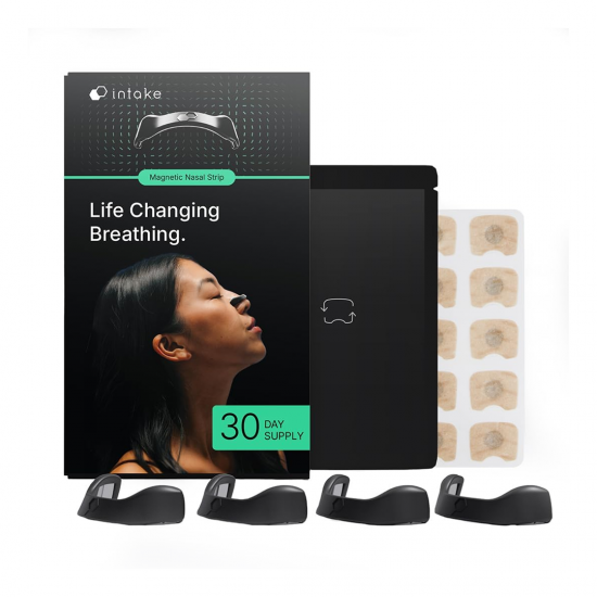 Intake Breathing Magnetic Nasal Strips Starter Kit ชุดเริ่มต้น | แผ่นขยายรูจมูกแม่เหล็ก ลดกรน เพิ่มอากาศหายใจ ช่วยนอนหลับดีขึ้น