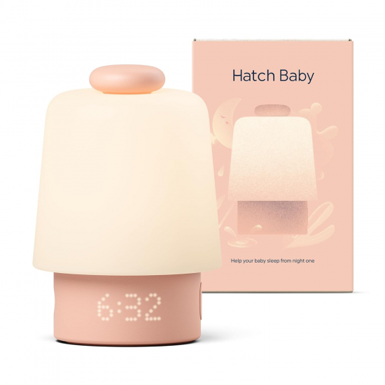 Hatch Baby เครื่องเสียงกล่อมนอนและไฟกลางคืนอัจฉริยะ พร้อมนาฬิกาฝึกเวลาเข้านอน–ตื่นสำหรับเด็ก
