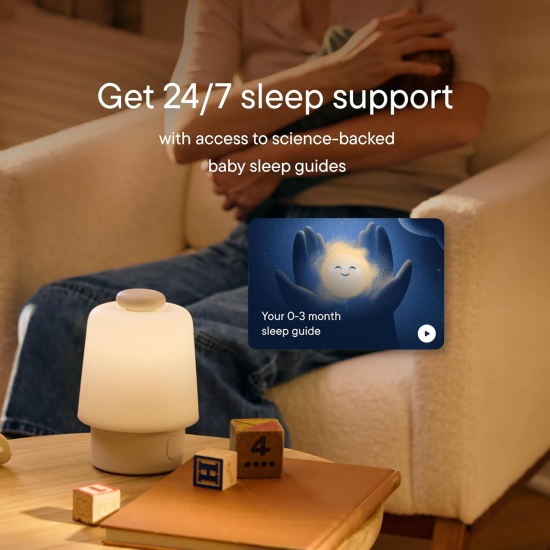 Hatch Baby เครื่องเสียงกล่อมนอนและไฟกลางคืนอัจฉริยะ พร้อมนาฬิกาฝึกเวลาเข้านอน–ตื่นสำหรับเด็ก