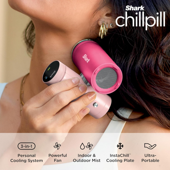 Shark ChillPill The Only 3-in-1 Personal Cooling System พัดลมแรงสูง 3-in-1 และแผ่นทำความเย็น