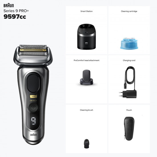 Braun Series 9 PRO+ เครื่องโกนหนวดไฟฟ้า Electric Razor for Men