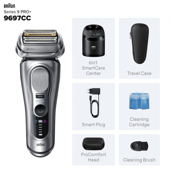 Braun Series 9 PRO+ เครื่องโกนหนวดไฟฟ้า Electric Razor for Men